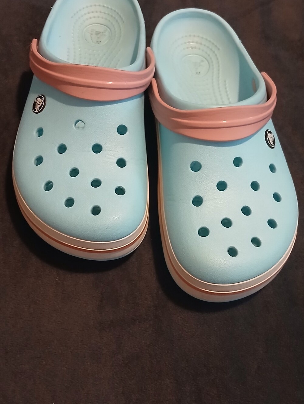Crossband Women Ice Blue & Candy PinK Clogs Size 11/Men Size 9